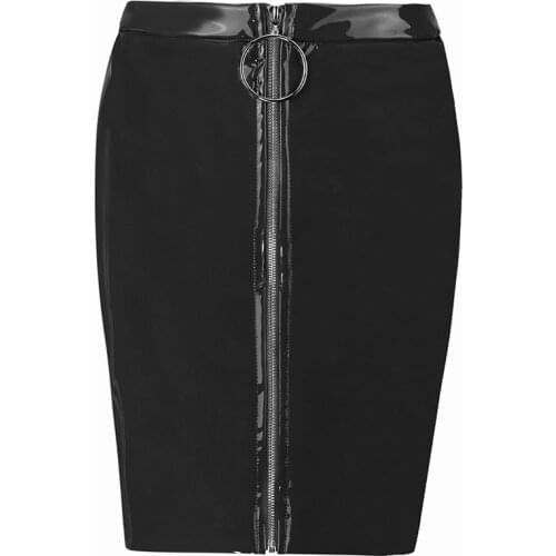 CIEMIILI Leather Pencil Skirts