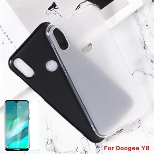For Doogee Y8 Case For Doogee Y8 Cover + Screen Protector Tempered Glass Protective Film For Doogee Y8