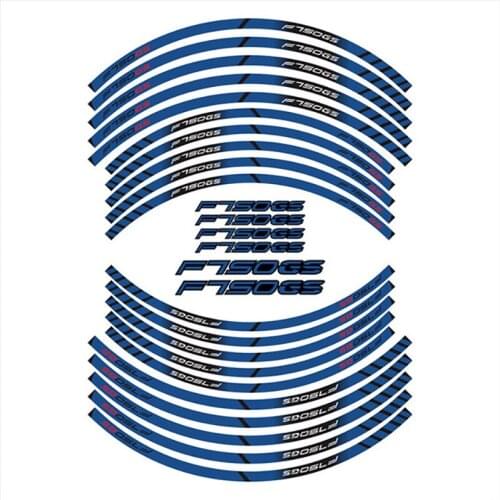 Motorcycle Wheel Sticker Stripes Waterproof Reflectives Rim Tire Protection Decals Stickers With Logo For BMW F750GS f750gs