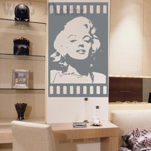 Marilyn Monroe Film Wall Stickers Removable Vinyl Wall Decal for Living Room Home Decor Girls Bedroom Wall Art Muursticker A902