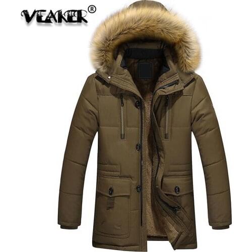 2018 Mens Winter Parkas Male Thick Warm Fleece Jacket Men Hooded Jackets Coat Faux Fur Padded Parka Outerwear Plus Size 4XL