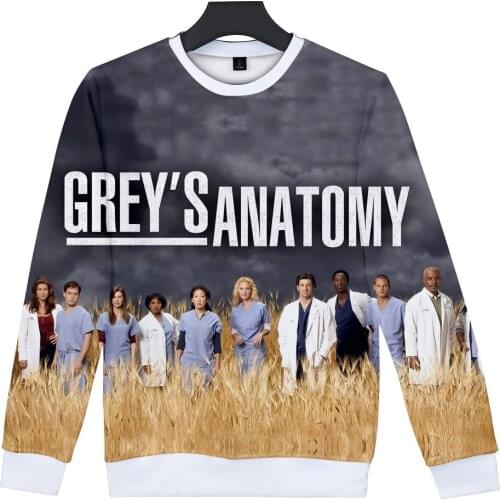 GREYS ANATOMY Hoodies Unisex Sweatshirt Tumblr Casual Pullover Sweatshirts Greys Anatomy Hoodie Fashion Plus Size Tracksuit