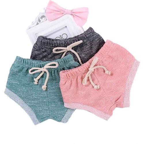 Boy Girl Shorts Cotton Summer Girl Panties Elastic Waist 1-6 Years Toddler Kids Diaper Cover Casual Beachwear Children Clothing