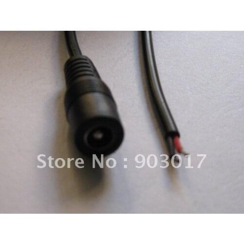 2.1mm DC Power Plug Female Connector 5.5x2.1mm With 22AWG Cord Cable 40cm 0.4m hot sale 5 pcs per lot