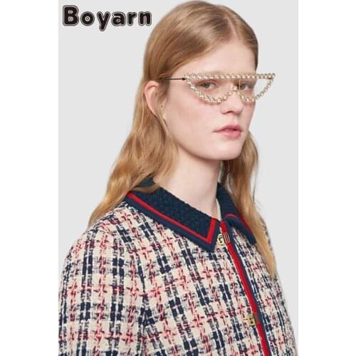 Sexy Retro Luxury Cat Eye Sunglasses Women Diamond Triangle Vintage Hollow Ladies Crystal Sun Glasses Metal Female Shades UV400