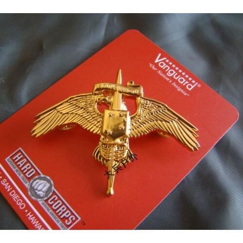 US Usmc Marsoc Wings Badge Pin Marine Raider Insignia Spiritus Invictus GOLD MILITARY INSIGNIA BROOCHES