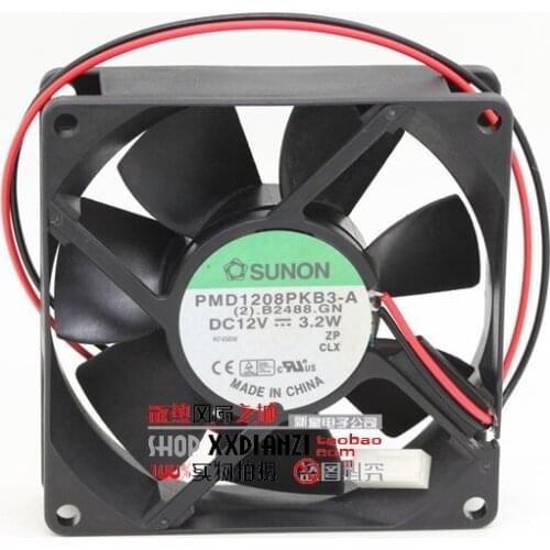SUNON PMD1208PKB3-A 8025 80x80x25mm 8cm DC 12V 3.2W 3 line dual ball bearing cooling fan