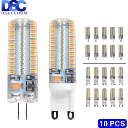 10pcs G4 G9 LED 1w 2w 3w 4w 5w 6w AC DC 12V 220V Replace 20w 40w 60w Halogen Lamp Light 360 Beam Angle Chandelier LED Bulb Lamp