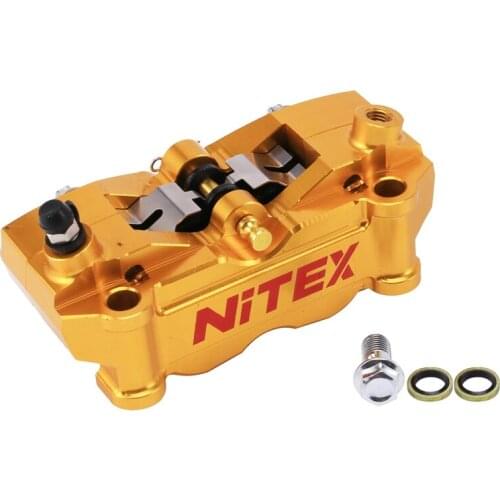 NITEX Brake Caliper for Hydraulic Disc Brake 4 Pistons 100MM CNC Aluminum Workmanship for Motorcycle