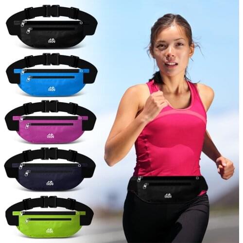 Wateproof Double Zipper Pocker Running Bag Fitness Waist Pack Outdoor Mobile Phone Pouch Belt Fanny Waist Bag Sports Accessories