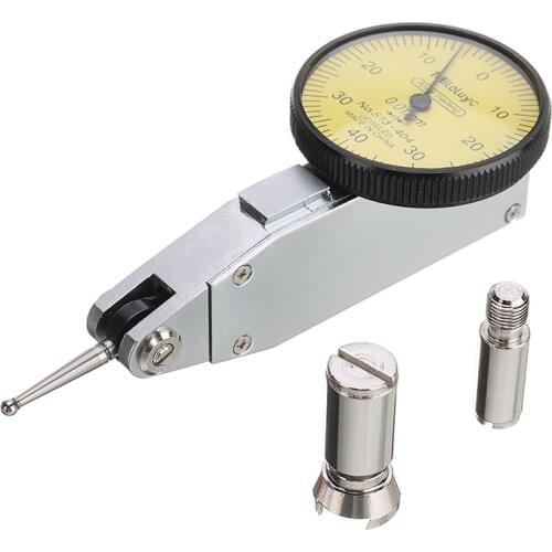 High Quality Lever Test Indicator Dial Gauge Precision Metric with Dovetail Clamp Rails 0-40 - 0 0.01mm Measuring Tool New