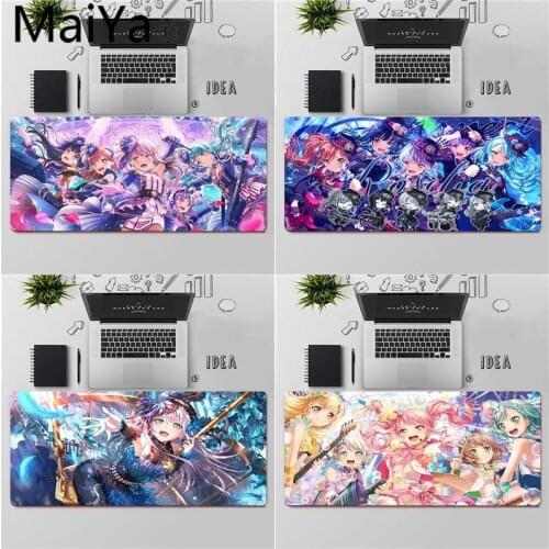 Maiya Top Quality BanG Dream Anime Unique Desktop Pad Game Mousepad Free Shipping Large Mouse Pad Keyboards Mat