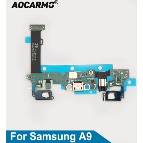 Aocarmo For Samsung Galaxy A9 A9000 USB Charging Port Charger Dock Connector Mic Microphone Headphone Jack Flex Cable