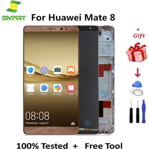 For Huawei Mate 8 NXT-L29 LCD Screen Display Touch Digitizer Replacement Parts With Frame For Mate 8 Display