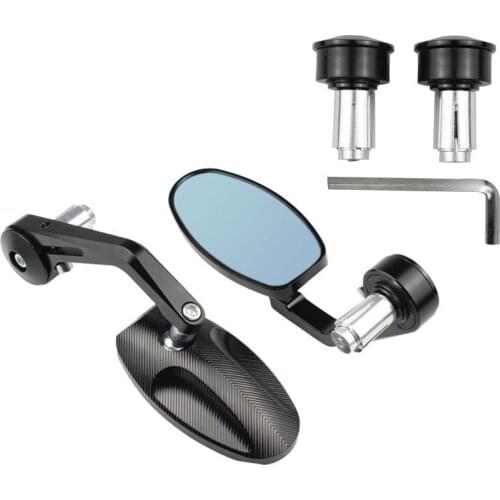 1 Pair Universal 7/8" 22mm Universal Motorcycle Handle Bar End Rear View Mirror Scooter Side Rearview Mirrors Aluminum