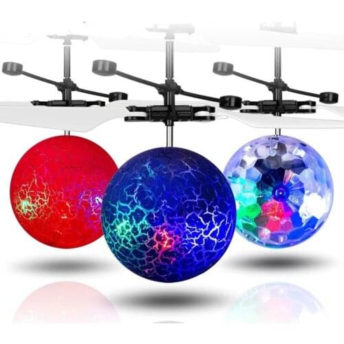 1PC Floating Luminous Flying Ball Switch Drone Transparent Electric Induction Flying Ball Drop Resistant Childrens Holiday Gift