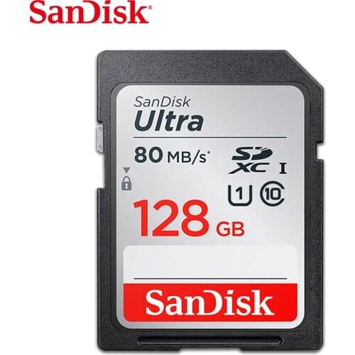 100% Genuine SanDisk Carte SD 16GB 32GB 64GB 128GB Class 10 SD Card SDHC SDXC 80MB/s Memory Card Flash Card for Camera