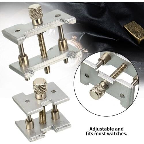 2 In 1 Metal Watch Case Repair Tool Watch Movement Holder Vice Clamp Adjustable For Most Watchmaker Repair Watch Tools Kit
