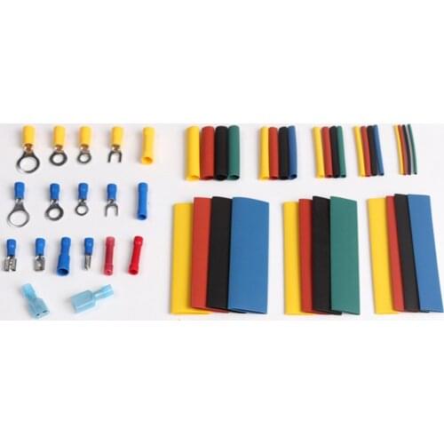 328Pcs Assorted 2:1 Heat Shrink Tubing Shrinkable Sleeve Tubes & 230Pcs Butt connectors Insulated Crimp Terminals Kit