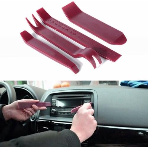 4Pcs Plastic Car Tools Mechanics Disassembly Audio GPS Radio Door Moulding Trim Clip Panel Open Removal Tool Car Accessories