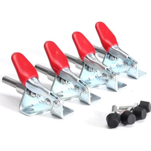4Pcs Vertical Toggle Clamp GH-301AM Quick Release Horizontal Clips 45Kg/100Lbs Holding Capacity Woodworking Clamps