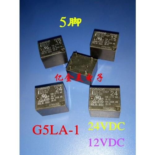 5pcs G5LA-1-12VDC 24VDC relay 5-pin 10A G5LA-1-CF