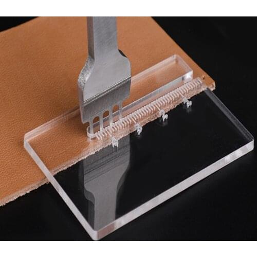 Acrylic plate for helping leather hole punches DIY Hand Perforated Round Stitching Punch Tools leather punching tool helper