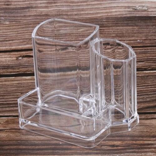 3 Compartments Acrylic Cosmetic Organizer 5.3 x 3.7 x 4.3 inch Jewelry Lipstick and Makeup Brush Holder Organizer