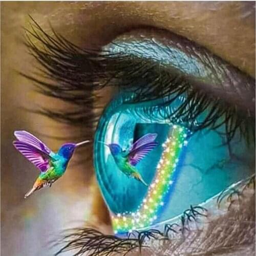 Diamond Painting Full Square Round Drill Eye hummingbird pattern 5D Daimond Embroidery Cross Stitch Kit Mosaic RhinestoneZP-3542