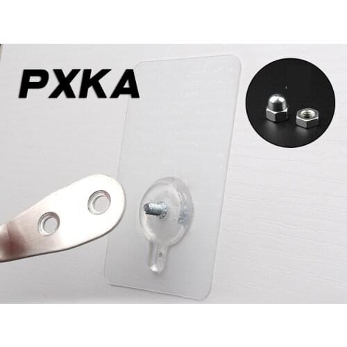 Free shipping strong adhesive wall nail tile suction cup no trace nail pendant free punching to send 4 nail-free screws