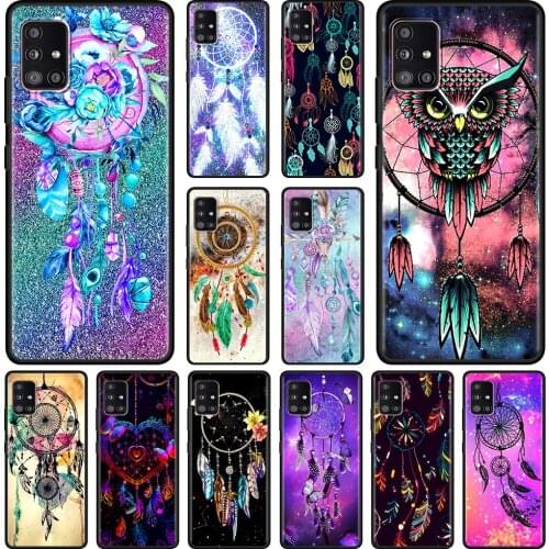 Dream Catcher Watercolor Black Shell For Samsung A51 A71 A52 A91 A72 A42 A41 A32 A31 A21s A21 A12 A02s Cover