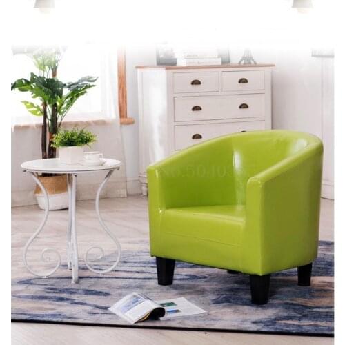 Single sofa leisure card seat hotel cafe sofa small apartment fabric leather net coffee sofa