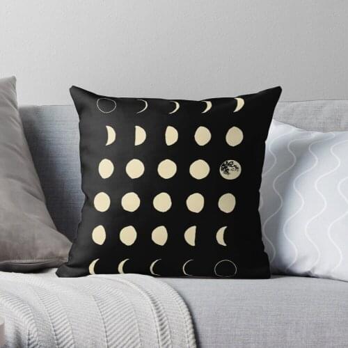 Moon phases Throw Pillow Cushion Cover Polyester throw pillows case on sofa home living room car seat decor 45x45cm