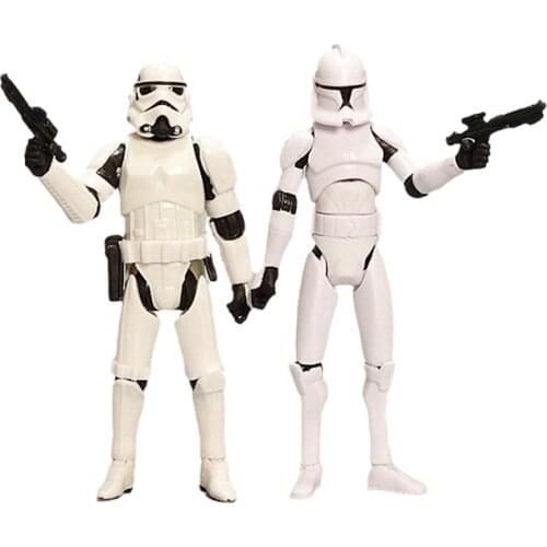 Star Wars 3.75" Clone Trooper Stormtrooper Darth Vader Action PVC Ornaments Figure Model Kids Birthday Gift Toys