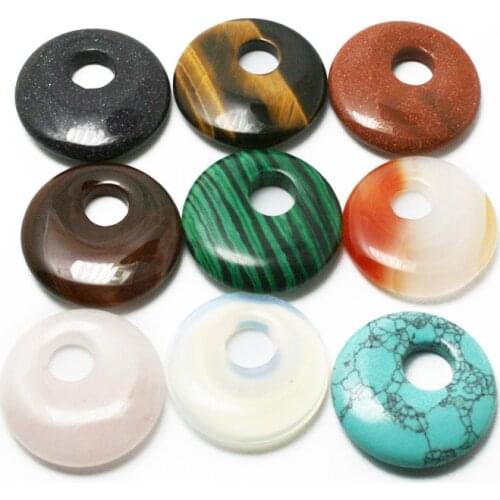 Hot Sale 30mm Natural Stone Pendant Nature Stone Beads in Beads Pendants Fit for necklaces Jewelry BTB710