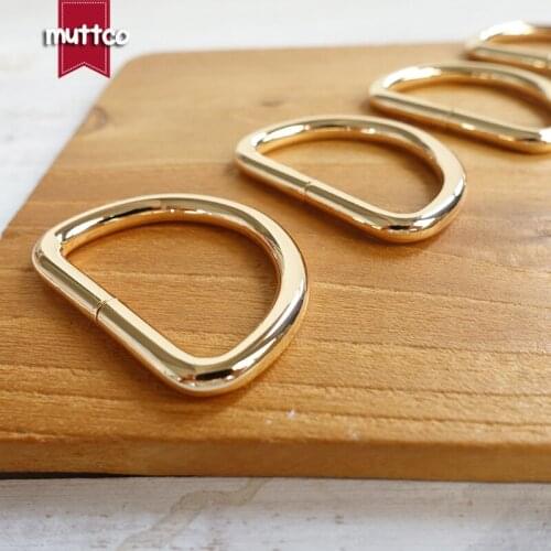 Dee Rings 3.0cm webbing for DIY Dog Collar Unwelded Golden D-Rings Straps Sewing Accessories D Shaped metal buckle DK-030G