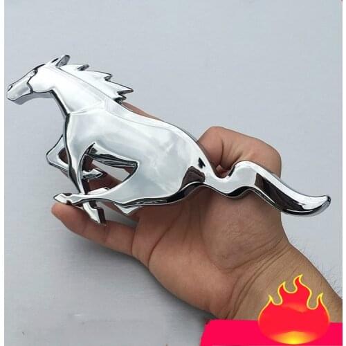 3D metal horse Front Hood Grille Body Emblem Sticker horse Logo Front for Ford Car Styling