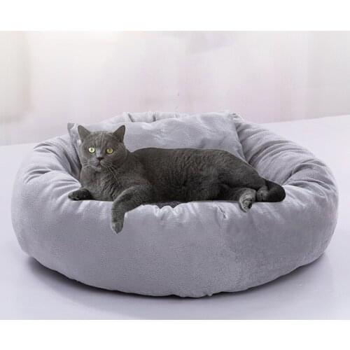 2020 New Short Coral Fleece Dog Cat Mats Puppy Suppliers Dog Beds Houses Sleeping Bag Super Soft Winter Cushion With Pillows Bed
