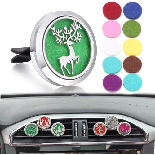 New Christmas Aromatherapy Pendant Jewelry Snowflake Deer Car Perfume Diffuser Air Freshener Aroma Diffuser Locket Pendants
