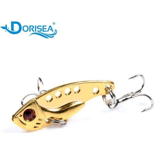 DORISEA 1PCS 3.8g 7g 11g Fishing Lure Metal Lure 3D Eyes Fishing Wobblers Crankbait Minnows VIB Metal Sequins Lure