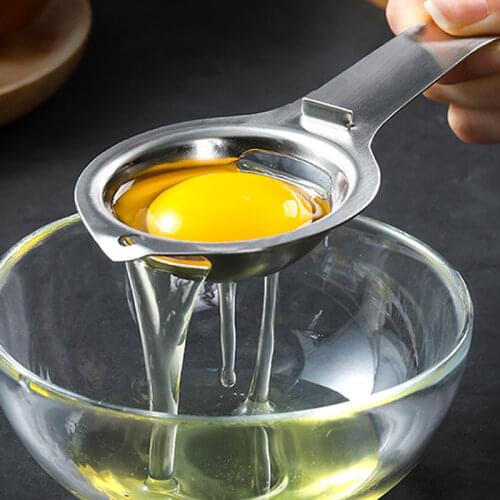 Egg White Separator Stainless Steel Egg Yolk Separator Filter Kitchen Cooking Gadgets Eggs Tools Metal Egg Separator Divider