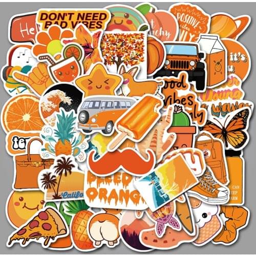 Sticker Cute Sticker Orange Sticker Graffiti Sticker Suitcase Diary Sticker Computer Guitar Sticker Sticker 50PCS MTZ124-67