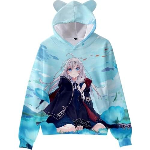 Anime The Journey Of Elaina Hoodies Manga Fashion Streetwear Bear Ears Hoodie Sweatshirt Women Cute Stylish Kawaii Kids Clothes