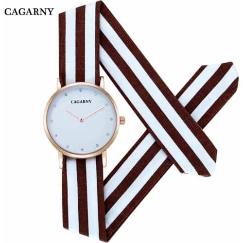 CAGARNY Women Sports Watch Fabric Strap Bracelet Quartz Watches Fashion Ladies Gift Girls Hour Top Brand Luxury Gold Wristwatch