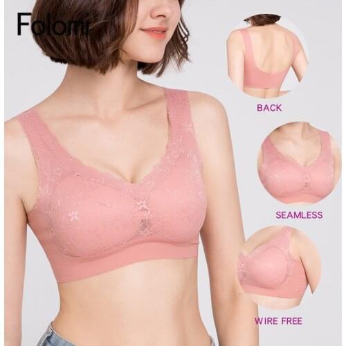 Folomi Wire Free Bras For Woman Sexy Seamless Bralette Padded Vest Soft Brassiere Crop Top Size M-XXL