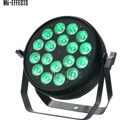 1pcs/lot 18*10W LED Par Light RGBW 4in1 High Brightness Flat Dj Par Light Stage Lights for Weddings Nightclub Party