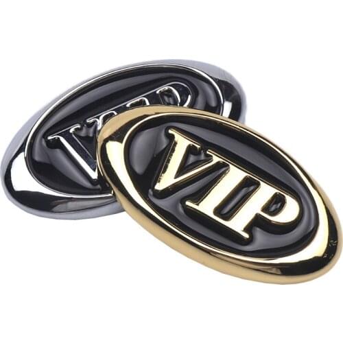 3D Metal VIP Car Side Fender Rear Trunk Emblem Badge Sticker Decal for JEEP Dodge BMW Nissan Audi Honda Ford Buick Opel Renault