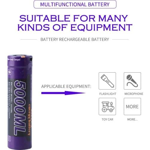 8PCS Liter energy battery USB 5000ML Li-ion Rechargebale battery USB 18650 3500mAh 3.7V Li-ion battery + USB wire