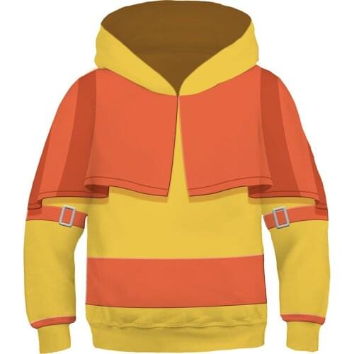 Avatar The Last Airbender Cosplay Aang 3D Print Hoodie Pullover Sweatshirts Clothes For Kids