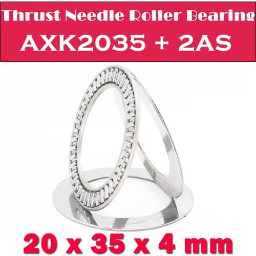 AXK2035 + 2AS Thrust Needle Roller Bearing With Two AS2035 Washers 20*35*4mm ( 10 Pcs) AXK1104 889104 NTB2035 Bearings